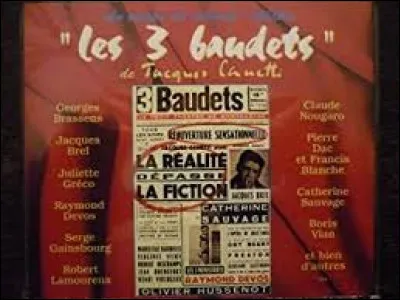 Déjà musicien, Jacques auditionne, en 1954 au théâtre des Trois Baudets à Paris, devant le producteur Jacques Canetti qui le repère. 
Quel âge a-t-il alors ?