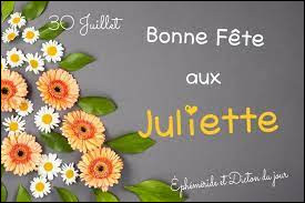 Le 30 juillet, c'est Victor qui ouvre le champagne, avec amour, pour la fête de sa Juliette ! Laquelle ?