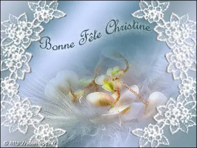 24 juillet, on c&eacute;l&egrave;bre les Christine, et j'en ai choisi une qui a une bonne descente !