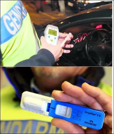 Quels sont les tests effectués par les gendarmes sur les automobilistes interceptés ?