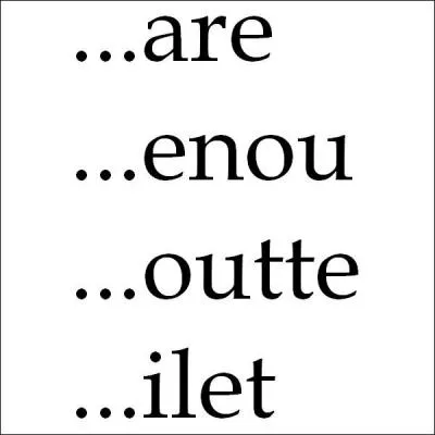 Tous ces mots commencent par quoi ?