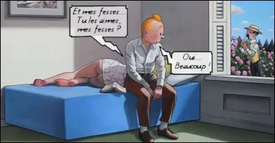 Mais il n'y a pas qu'Holywood ! Dans "Le Mépris" de Jean-Luc Godard, Tintin prend le rôle de ... pour donner la réplique à ...