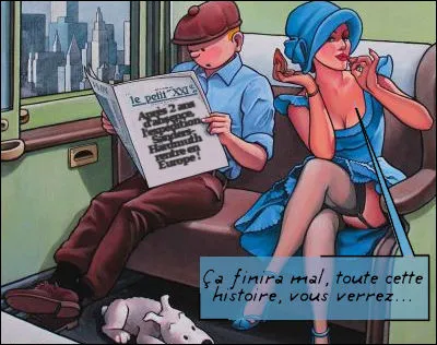 Point n'est besoin d'être devin : suffit de lire le journal ! Pour vous retrouvez dans cette adaptation "moderne" où Tintin joue son propre rôle, laissez tomber ...