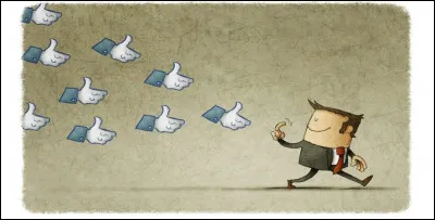 Sur les réseaux sociaux, indications montrant que l'on apprécie un contenu :