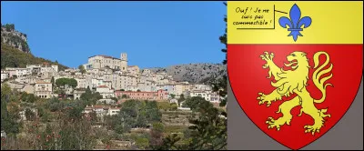 Selon toute logique, ce blason aurait pu comporter un poisson à la place du lys et un canidé : on a voulu éviter un massacre, je suppose...