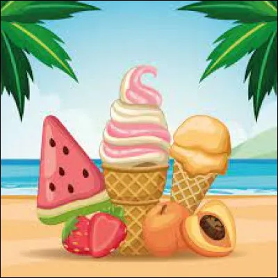 C'est une glace &agrave; la framboise...