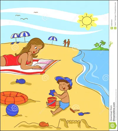 Jane a une serviette de bain...