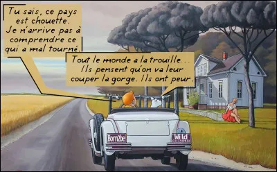 L'action du film se passait à moto, mais Milou ne pouvait pas la conduire, il est trop petit !