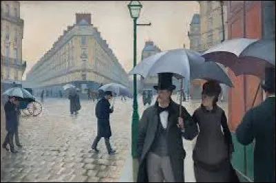 Qui a peint ce tableau intitul&eacute; "Rue de Paris, temps de pluie" ?