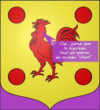 Notre gallinacé nous le dit haut et clair : le nom de ce village est bien ...