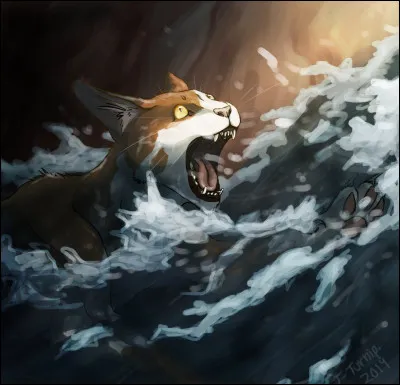 Un jour, une inondation parvient à la forêt, l'eau immerge ton camp et tu vois ton frère Éclair de Renard se noyer. Que fais-tu ?