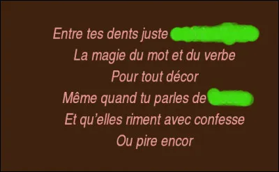Nous (enfin, vous) cherchons toujours deux rimes...