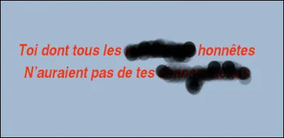 Un nom commun ainsi qu'une rime sont à déplorer...