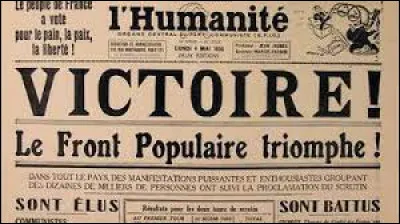Quelles sont les mesures emblématique du Front populaire en 1936 ?
