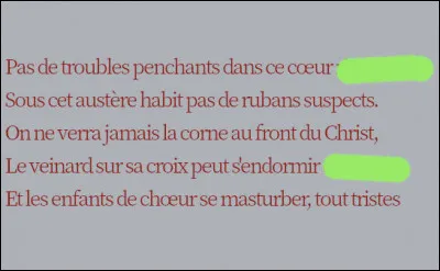 Finalement, l'auteur, se ravisant peut-&ecirc;tre, nous rassure... enfin presque !