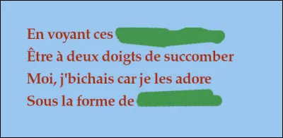Commentaires de l'assistance, laquelle n'en est pas moins redevable de 2 rimes.
