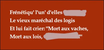 Et 2 rimes de punition pour "voie de faits"...
