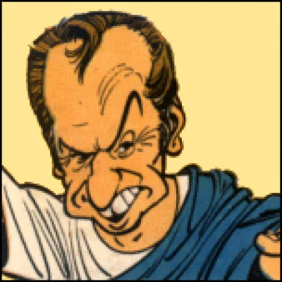 Quel animateur de jeux télévisés est caricaturé par le romain Guilus, à l'occasion de la loterie organisée dans l'album "Le Domaine des dieux" ?