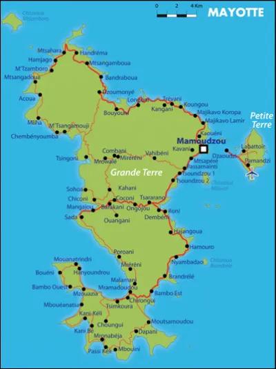 Dzaoudzi est-elle le chef-lieu de la région Mayotte ?