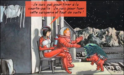 Une fois encore, alors que Tintin est occupé à faire mu-muse, Yoko Tsuno endosse le rôle joué par ... dans ...