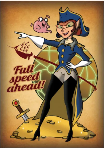 Qui est cette femme de l'univers Disney une extra-terrestre mi-chat et mi-humaine, capitaine autoritaire dont le but est d'atteindre la Planète trésor à bord de son navire ?