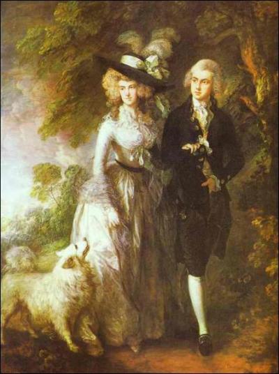Quel peintre paysagiste anglais n en 1727 a ralis 'La promenade matinale' ?