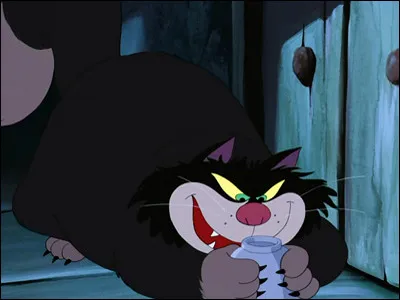 Dans le film Disney "Cendrillon", comment se nomme l'énorme chat noir et gris de Madame de Tremaine ?