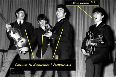 ...et pendant ce temps, les Beatles (encoreeux !) chantent vraiment n'importe quoi, sous pr&eacute;texte qu'on comprend rien... Mais vous, vous avez reconnu, non ?