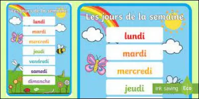 Lequel de ces jours de la semaine est ton préféré ou est propice à prendre d'importantes décisions ?