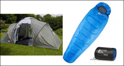 Le véhicule ne dispose pas de lit à bord mais il contient ces éléments pour passer une bonne nuit à l'extérieur. Nommez-les !