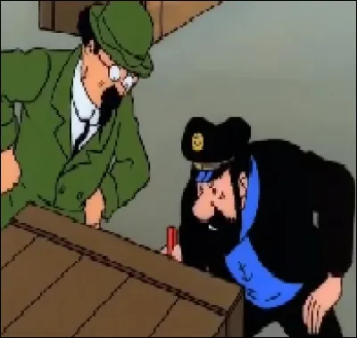 Que va dessiner le capitaine Haddock sur la caisse du professeur Tournesol ?