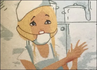 Alexa ne porte pas son masque correctement ! Mais où et en quelles circonstances cette scène se passe-t-elle ?