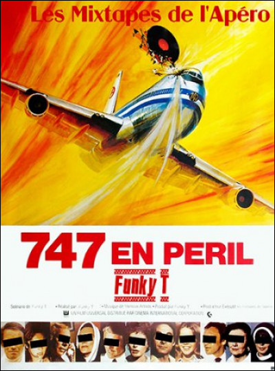 Qui accompagne Gloria Swanson dans le film "747 en péril" ?