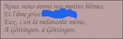 Encore la rime du 2e vers (un peu imparfaite !) à retrouver...