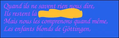 Il manque la fin du 2e vers !