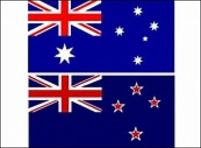 Entre l'Australie et la Nouvelle-Zélande, quel pays contient le plus d'étoiles sur son drapeau ? ( Indice : observez bien les drapeaux sur l'image. L'Australie est en haut ).