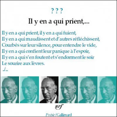 Qui a écrit ce poème en 1943 ? Indice : Il était le père qu'un cinéaste français de renom, décédé en mars 2021.