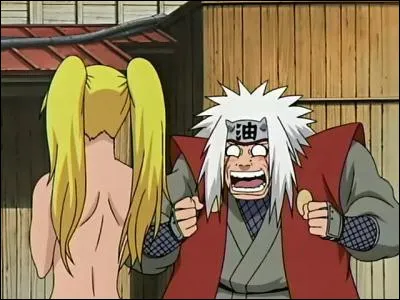 Qu'est-il écrit sur le bandeau de Jiraiya ?