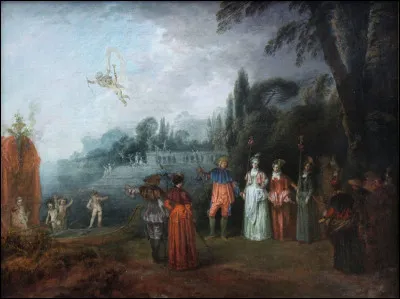 Ce peintre français, né en 1684, est devenu célèbre dès l'âge de 25 ans en 1709 avec plusieurs tableaux, dont cet "Embarquement pour Cythère" : c'est ...