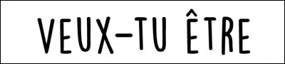 Tu voudrais être :