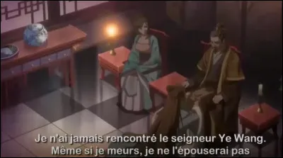 Il s'avère que c'est un mariage politique auquel ton père a dû céder. Mais il t'envoie, toi, à la place de ta petite sur car elle lui a fait un scandale pour ne pas y aller.