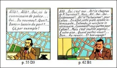 Parfois, il y a des erreurs dans les vignettes comme ici, sur la carte déployée dans le bureau de police à Saint-Nazaire, entre les pages 55 et 62, un parc a disparu sur le plan. Dans quel album Hergé a-t-il laissé filer cette coquille ?