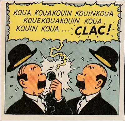 Dans quel album Dupond et Dupont se font-ils copieusement invectiver au téléphone ?