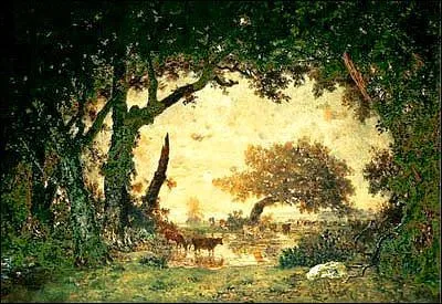 Quel peintre de l'�cole de Barbizon a r�alis� 'Sortie de for�t � Fontainebleau au soleil couchant' ?