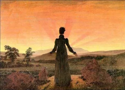 Quel peintre romantique a r�alis� 'Femme devant le coucher du soleil' ?