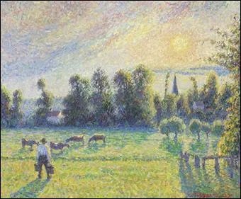 Quel peintre impressionniste a r�alis� 'P�turage, coucher de soleil, Eragny' ?