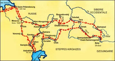 1829 > À presque 60 ans, rêvant toujours d'un tour du monde, il devra se contenter d'une expédition en "Asie centrale" - de laquelle il définira des notions nouvelles - et parcourra...