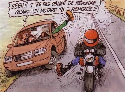 Un deux-roues peut remonter une file de vhicules arrte  un feu rouge :