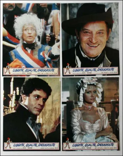 Je suis interprète dans le film "Liberté, Égalité, Choucroute".
Je suis :