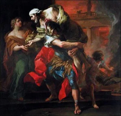 Crse se perdit dans la ville de Troie en flammes et mourut. Elle apparut alors sous forme d'ombre devant son mari pour lui prdire qu'il fonderait une nouvelle patrie en Italie. Qui tait son mari ?